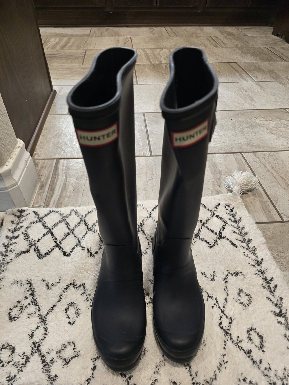 Hunter Women's Tall Black Rain Boots